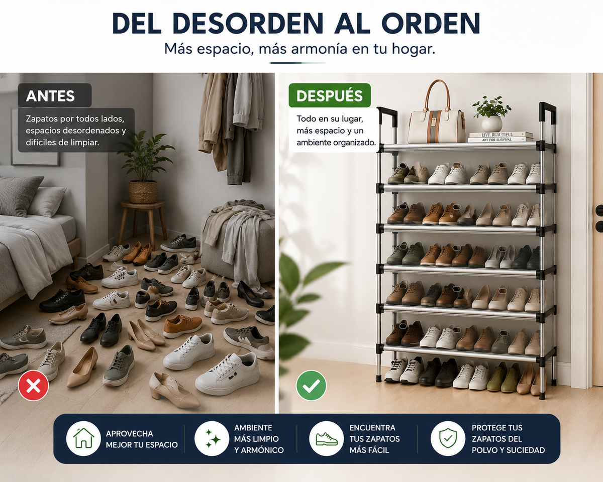 Zapateras Modernas 5 Niveles Cubierto
