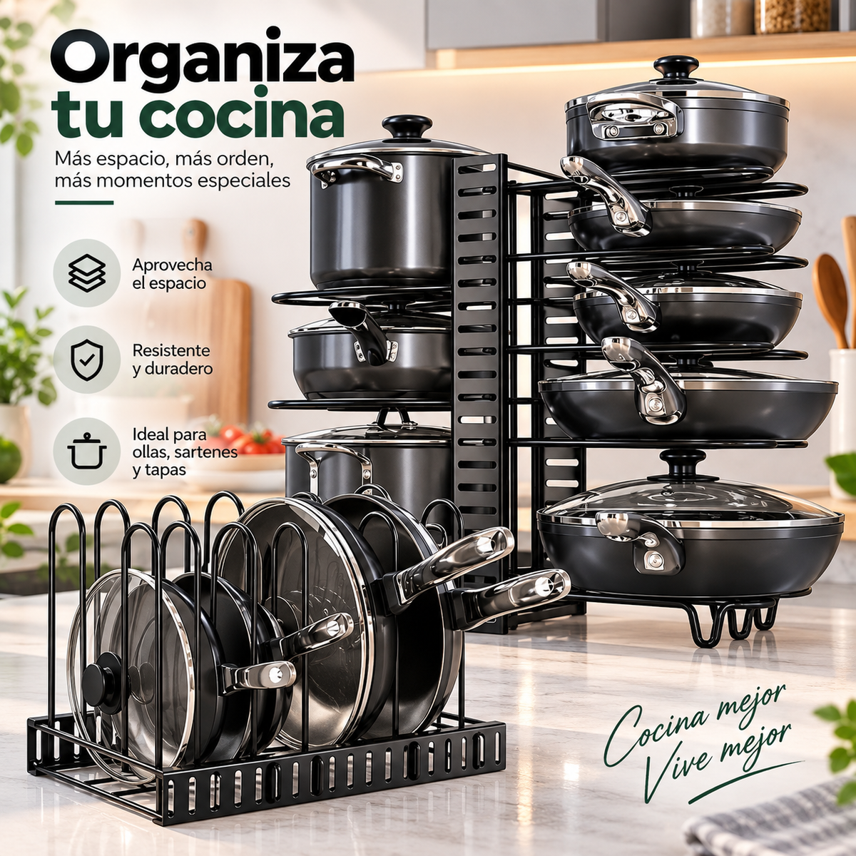 Estante Organizador Para Ollas Y Serenen