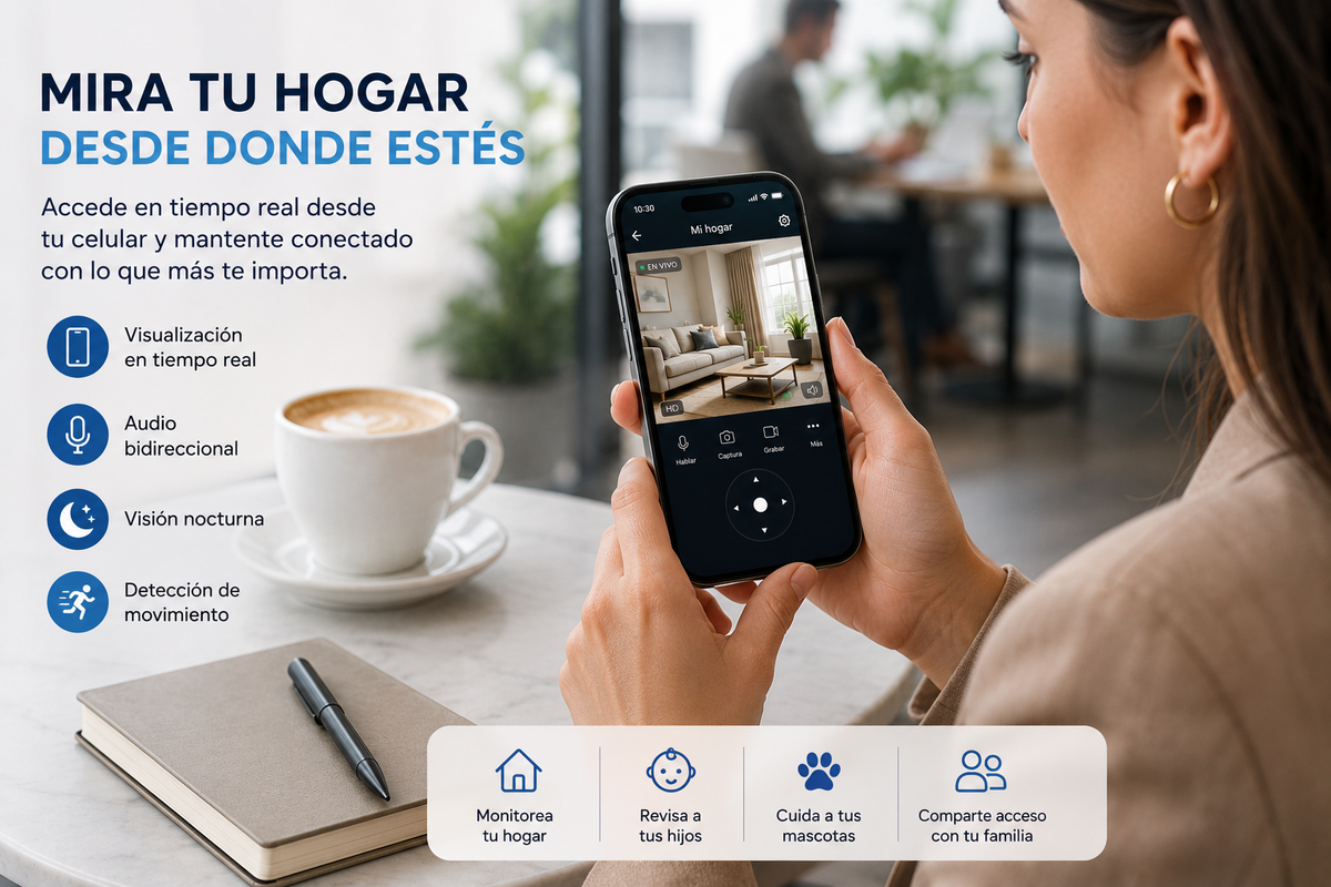 Mira tu hogar desde donde estés - monitoreo en tiempo real