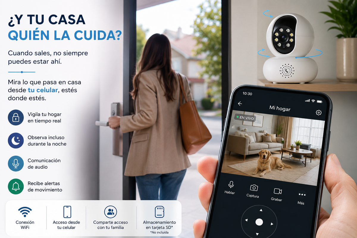 ¿Y tu casa quién la cuida? - Cámara WiFi seguridad hogar Colombia