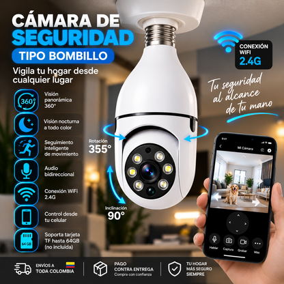 CAMARA BOMBILLO 360 V-23