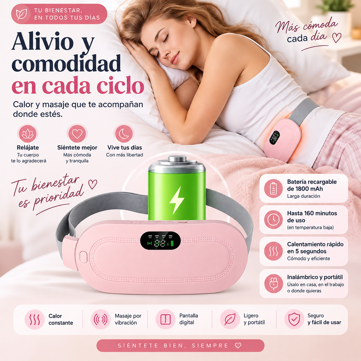 Cinturón térmico de masaje ThermoRelax