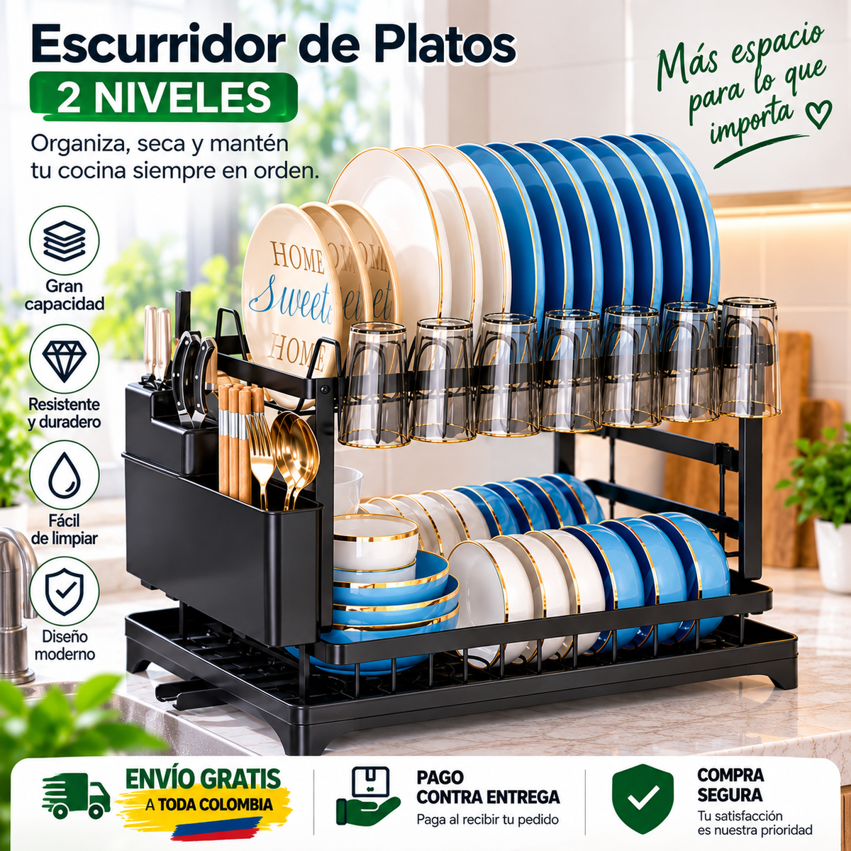 Platero escurridor de vajillas