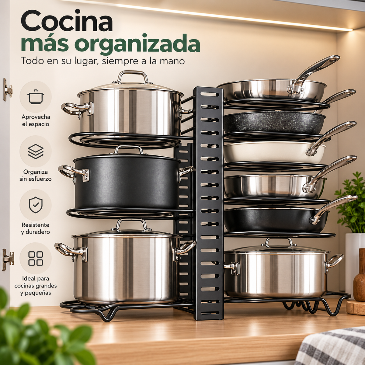 Estante Organizador Para Ollas Y Serenen