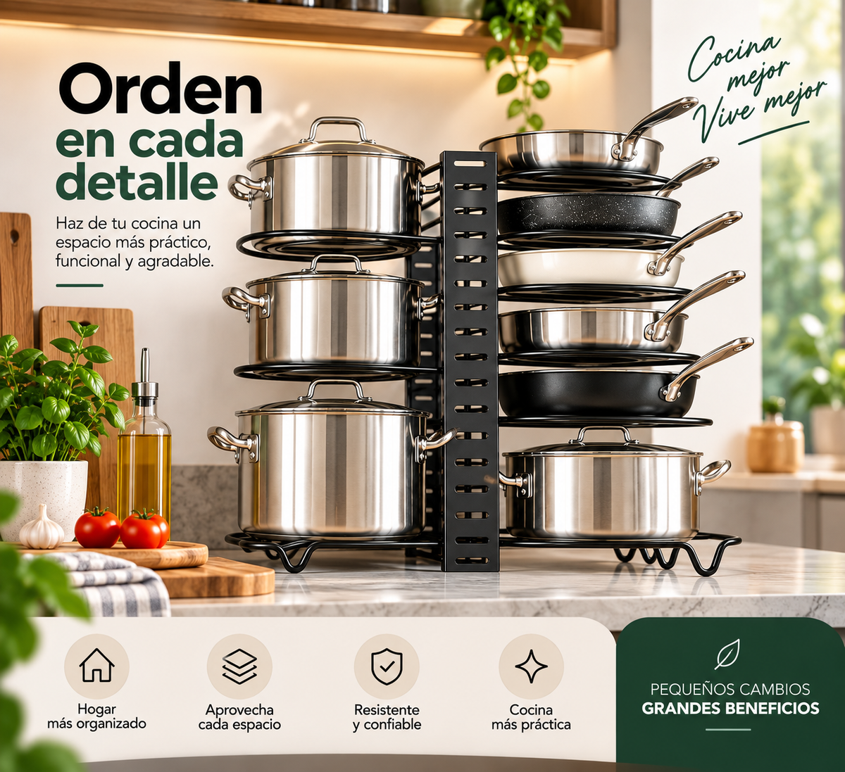 Estante Organizador Para Ollas Y Serenen