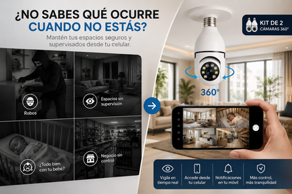 Camara Bombillo Combo 2 Unidades