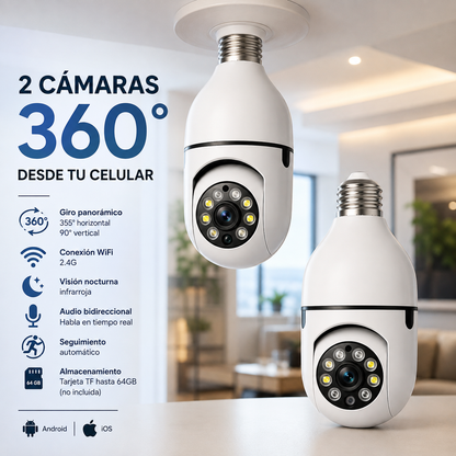Camara Bombillo Combo 2 Unidades