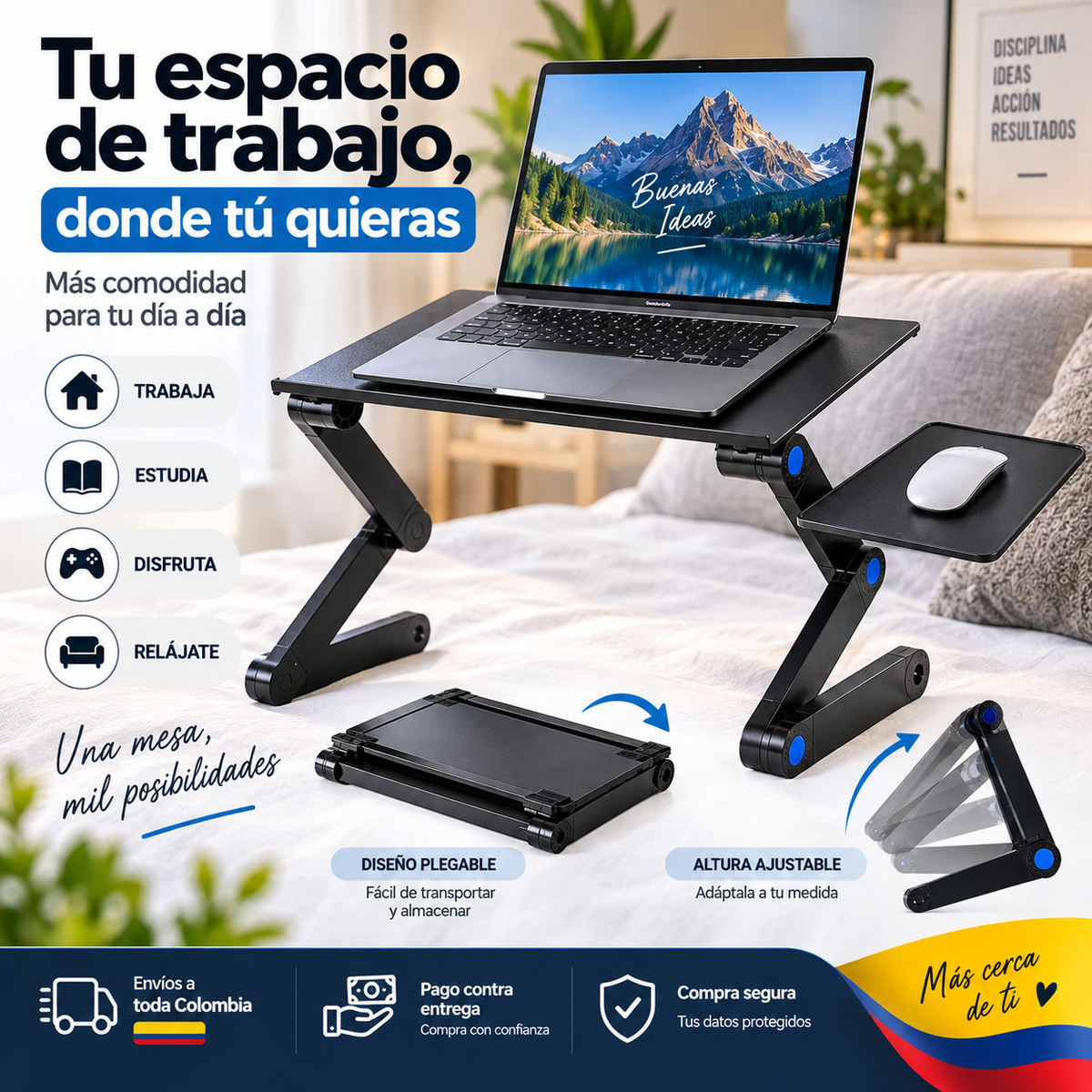 Mesa  para laptop Pegable